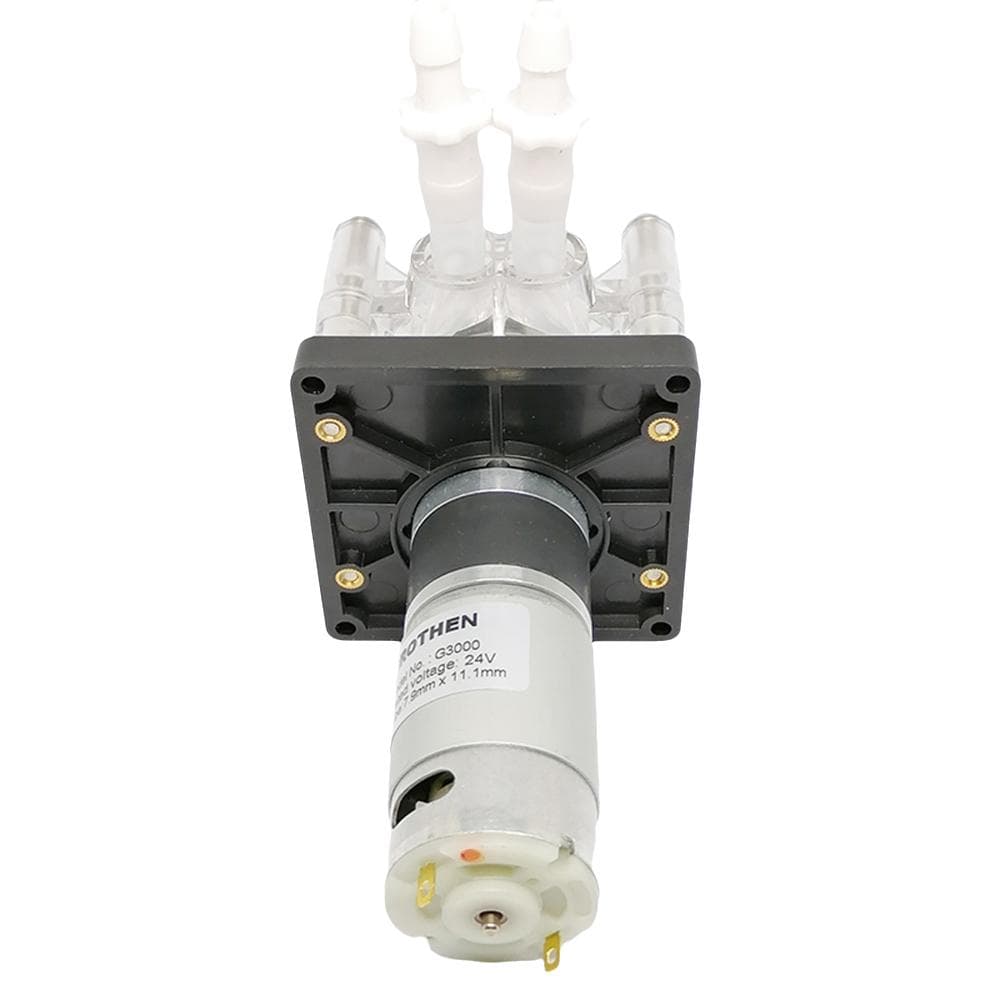 GROTHEN DC 24V Peristaltic Pump Large Flowrate Liquid Dosing Pump 3000mlmin 3 Rollers with black