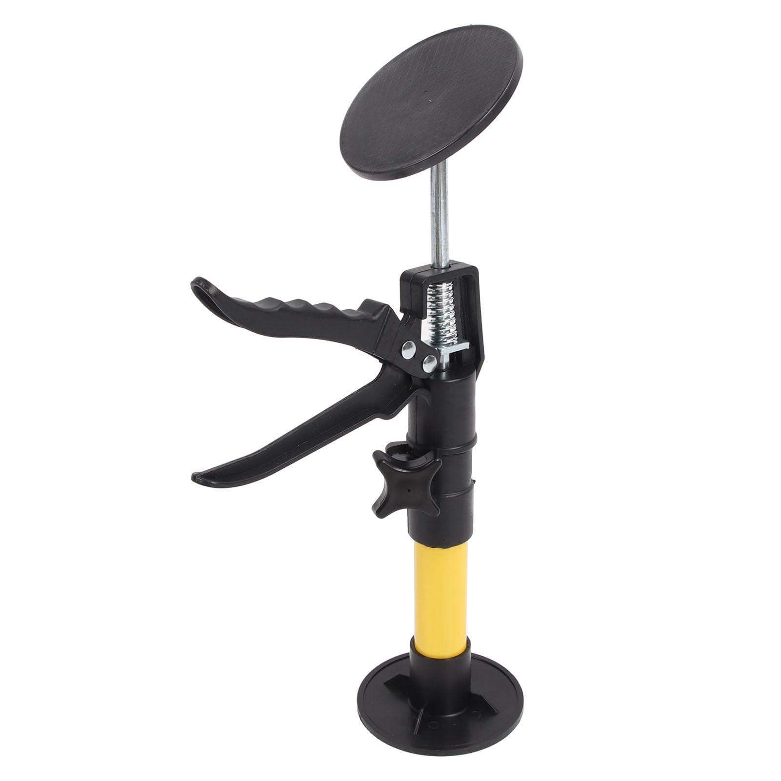 2 Set Cabinet Jack Alloy Steel 30 to 59cm Adjustable Support Rod with Base 40kg Bearing Yellow
