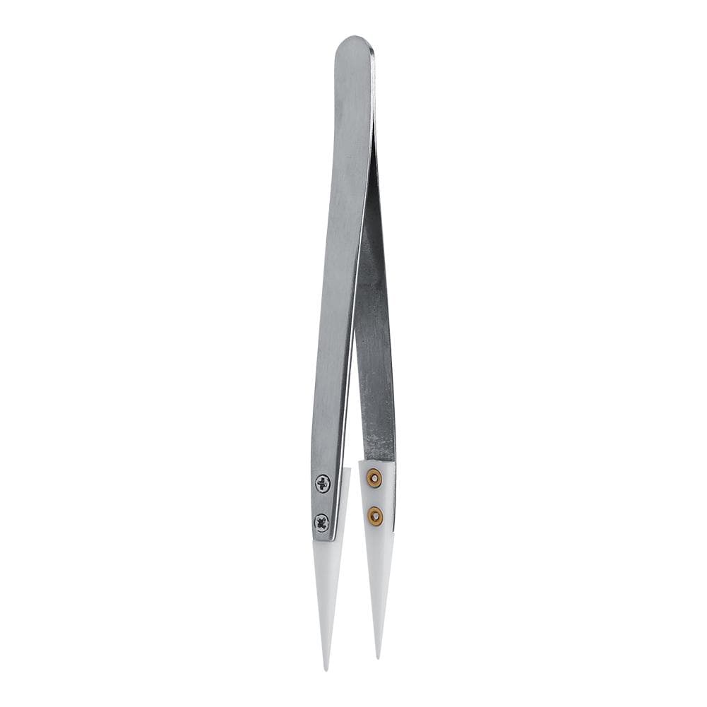 Stainless Steel Ceramic Pointed Tip Tweezer Heat Resistant Anti acid Anti static