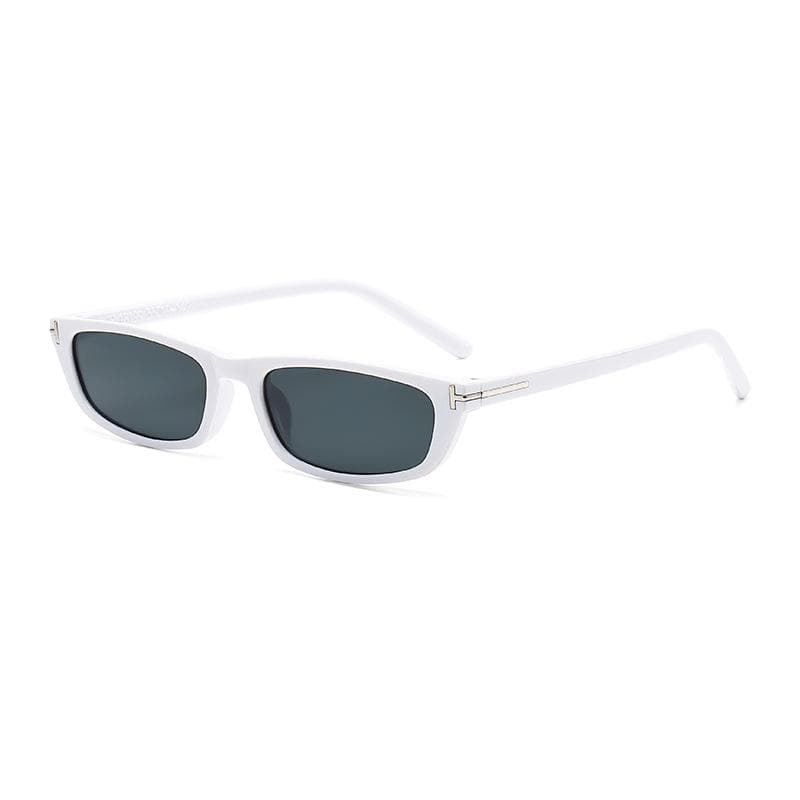 New Retro Rectangle Sunglasses Fashion Trendy Small Frame Punk Cat Eyes Sun Protection Glasses 1PCS