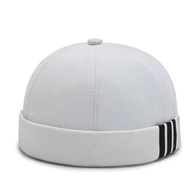 Guppi Hat Female Niche Tide Korean Version Of Japanese Hip-Hop Hat Personality Beanie Round Hat Sailor Landlord Hat Man One Size white