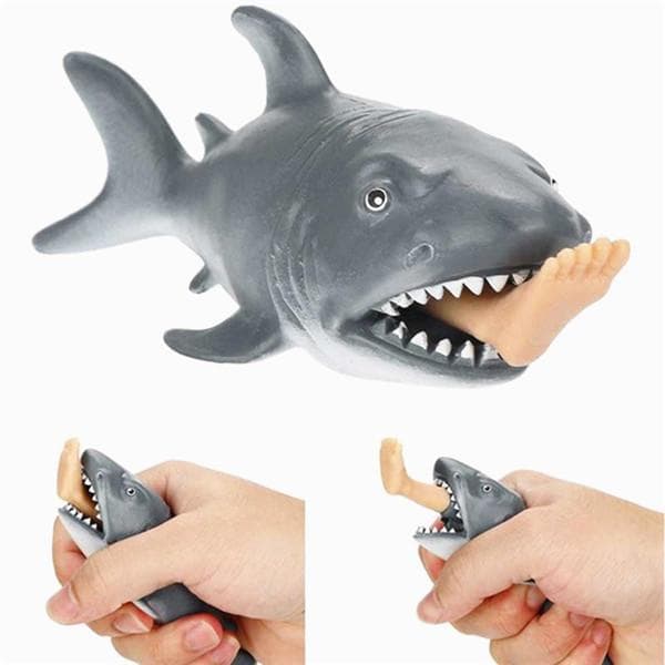 Plastic Creative Biting Leg Shark Toy Funny Spoof Trick Gift Squeeze Toy