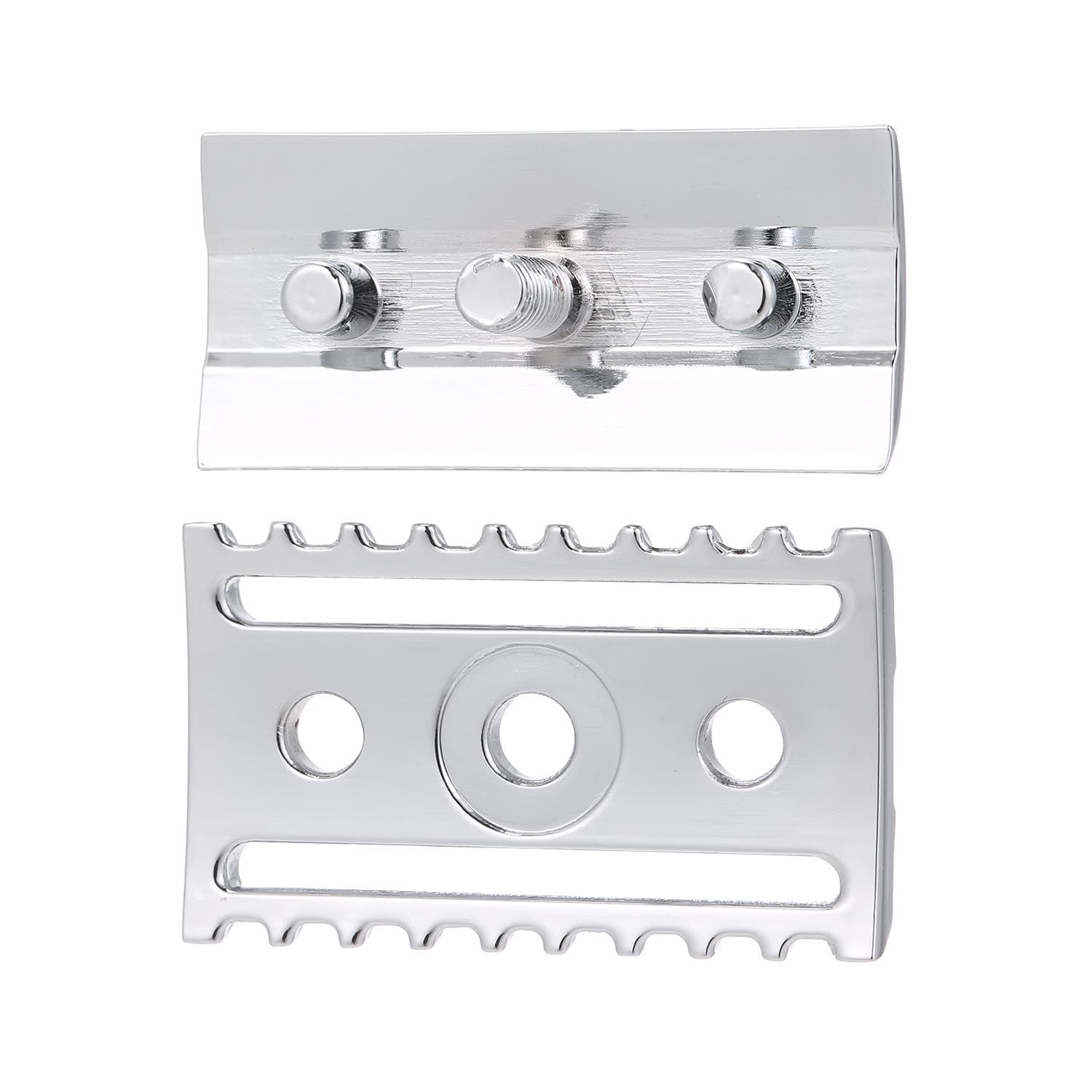 1 pcs Male Shaving Safety Razor Head Double Edge Open Comb Head Razor Head Shaving Tool Barber Home Use Double-edged Razor Head silver