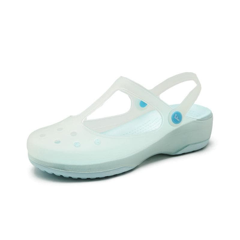 Women Mules Clogs Beach Breathable Slippers Woman's Sandals Jelly Shoes Cute Garden Shoes Clog For Girls 40 light green