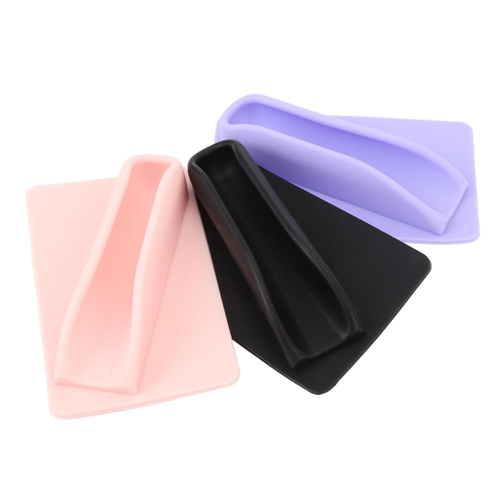 3pcs Lipstick Phone Holder Silicone Lip Holder Portable Lip Gloss Sleeve with Adhesive Backing for