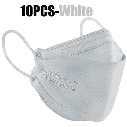 FFP2 Colorful Face Mask Mascarillas Anti-fog Dust Respirator Breathable KN95 Adult Masks 10PCS white