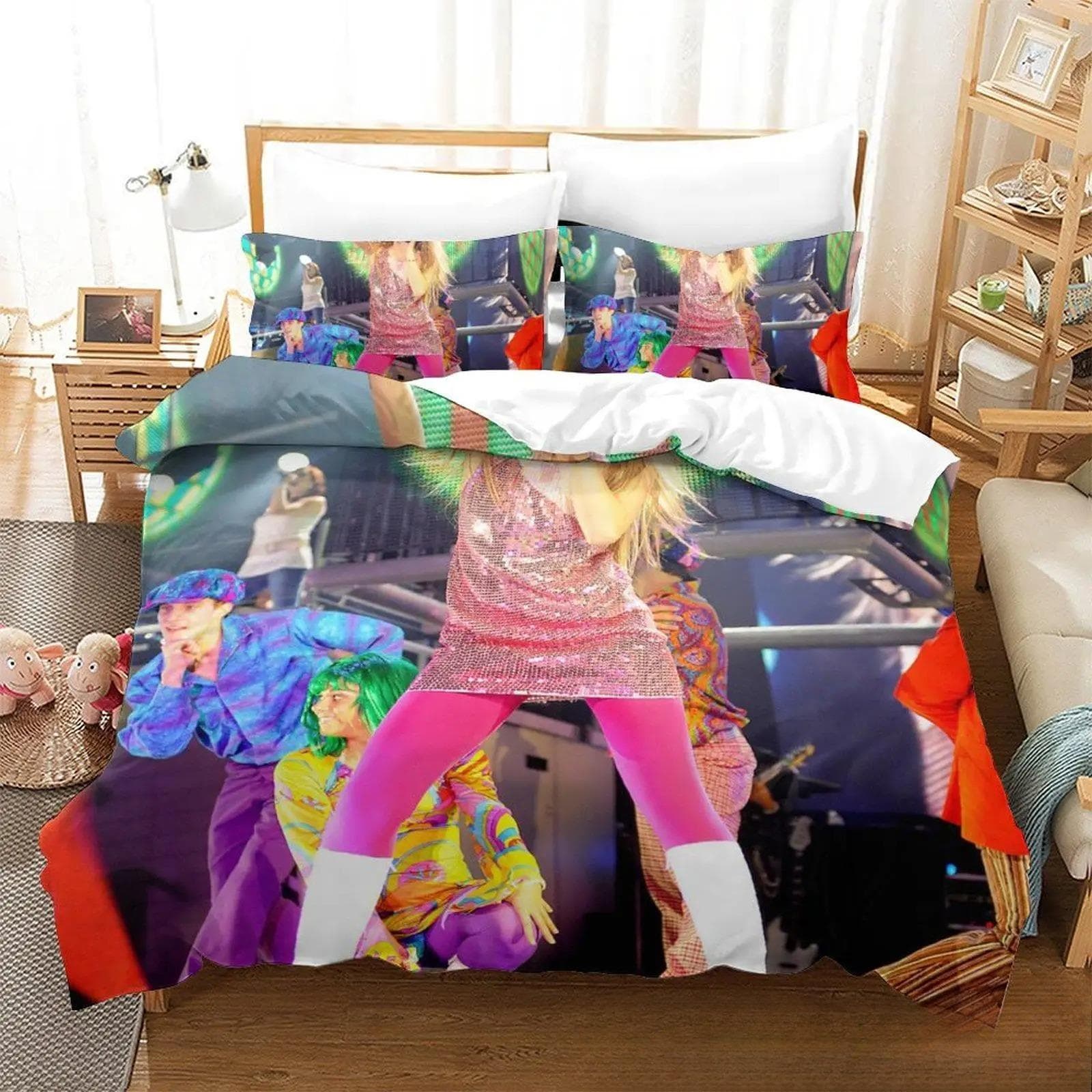 3D Print Hannah Montana All Season Duvet Cover Bedding Comforter sets Soft Quilt Cover and Pillowcases Single/Double/Queen/King 135x200cm 2pcs