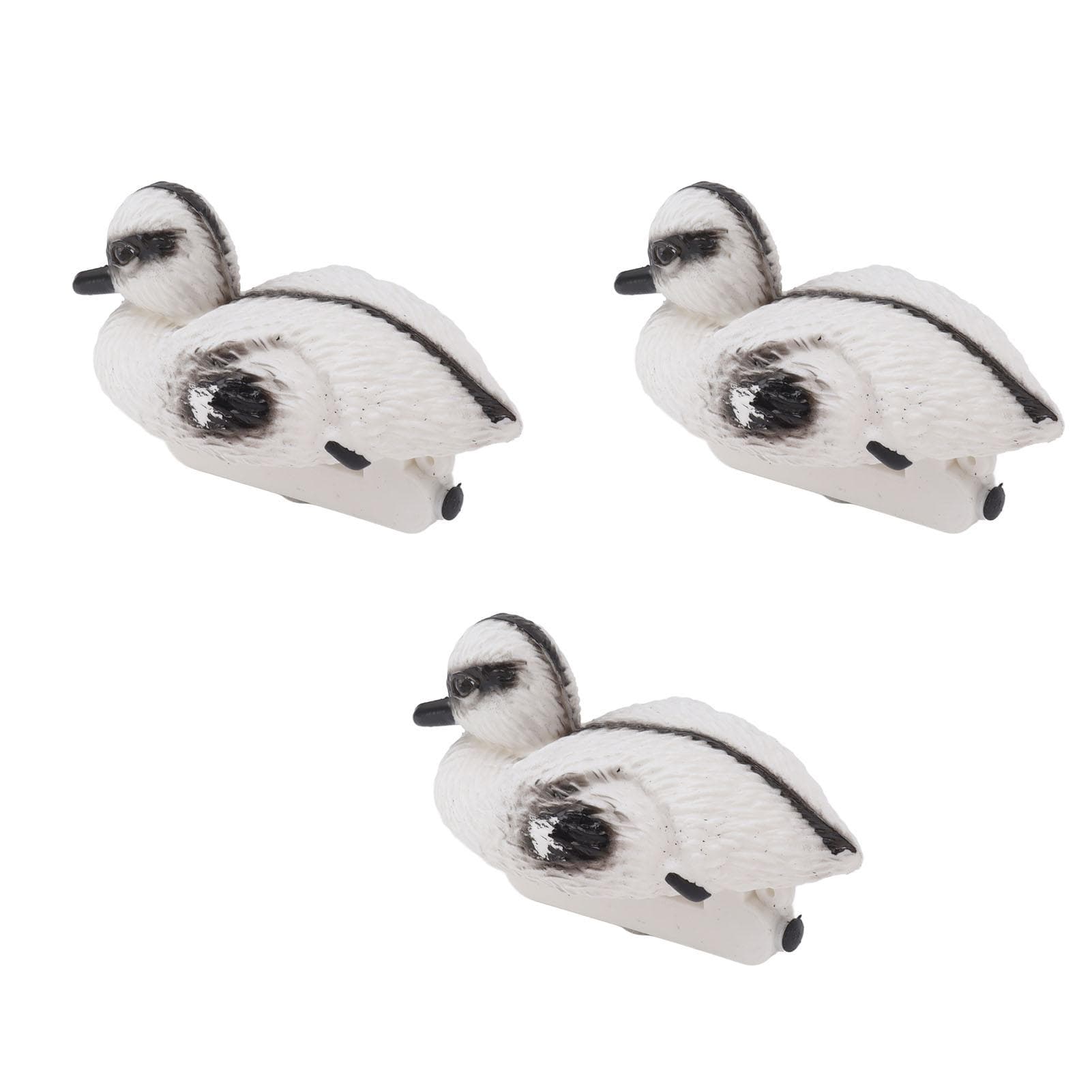 3Pcs Floating Yellow Duckling Realistic Plastic Duck Fish Pond Ornament for Garden Swimming Pool