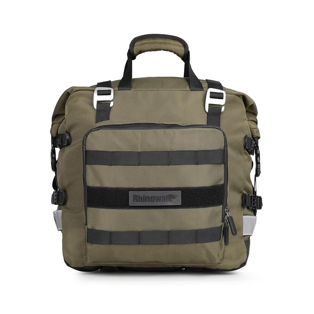 Polyester Motorcycle Bag 20L Large Capacity Universal Side Saddle Bag with Removable Waterproof army green
