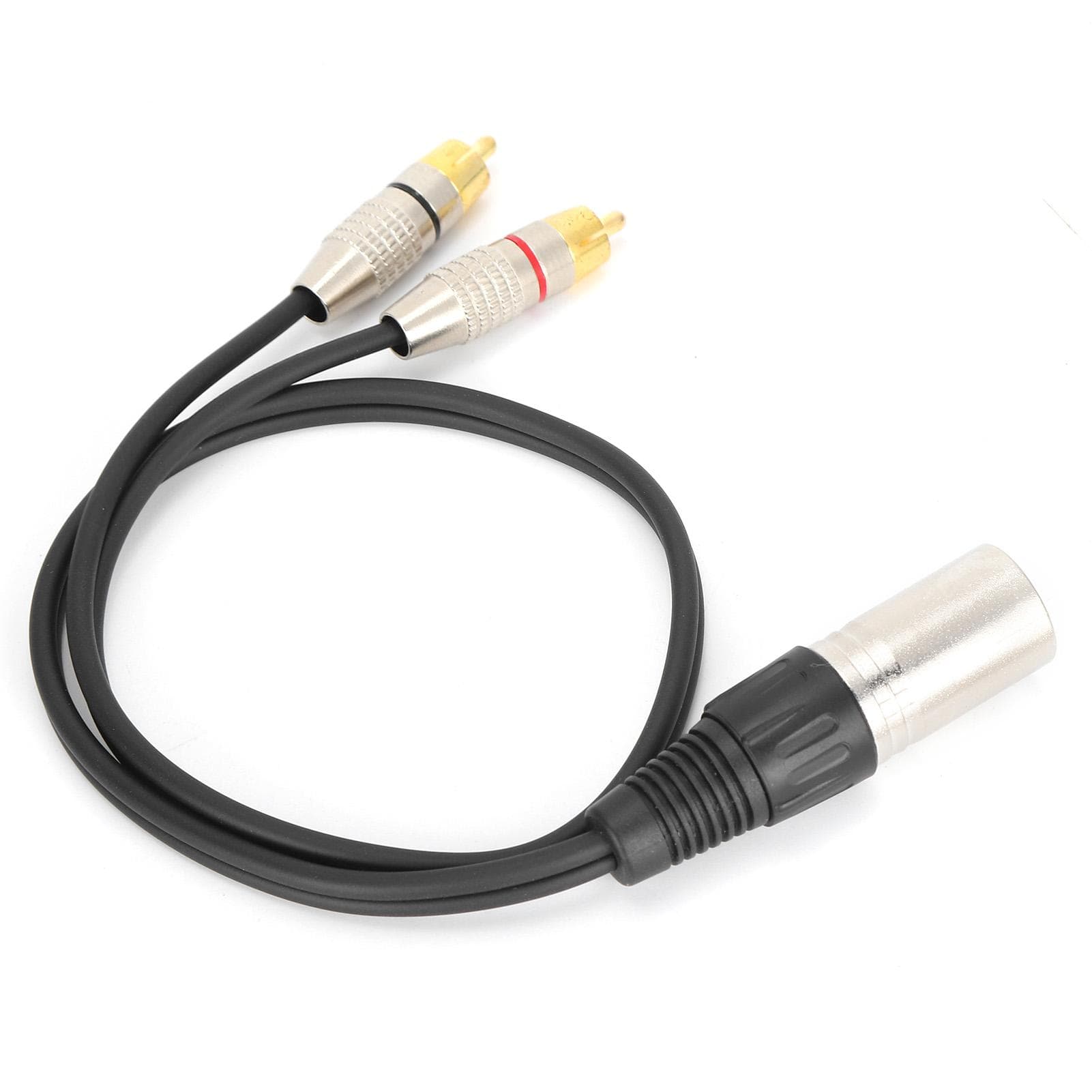 XLR Male to 2 RCA o Splitter Cable RCA to XLR Adapter Patch Cable for Mixing Console 1m / 3.3ft
