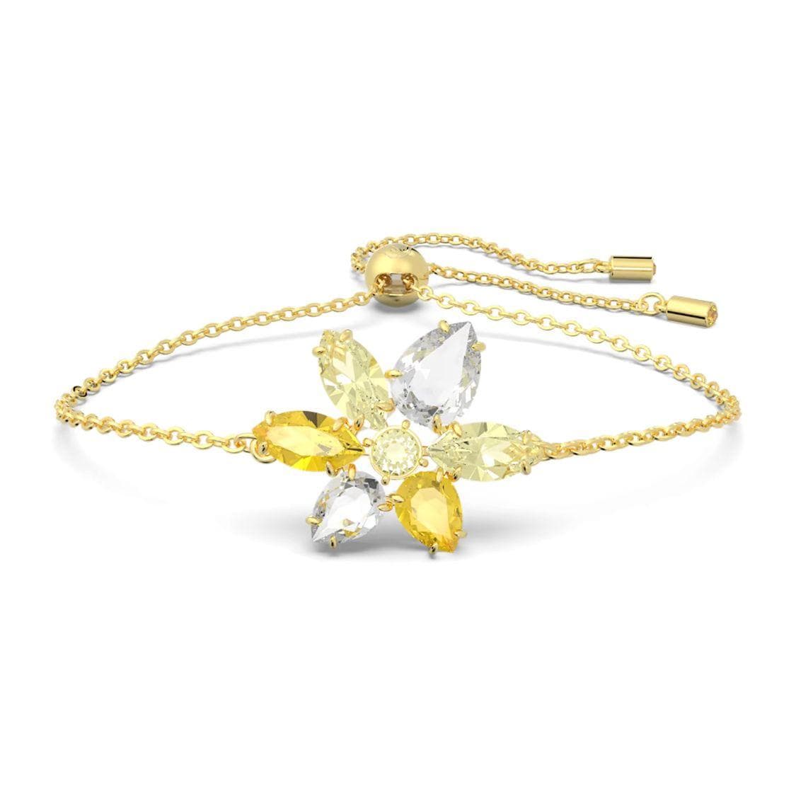 Swarovski Gema Mixed Cut Flower Bracelet Women bracelets Yellow 5652820 Gold,F