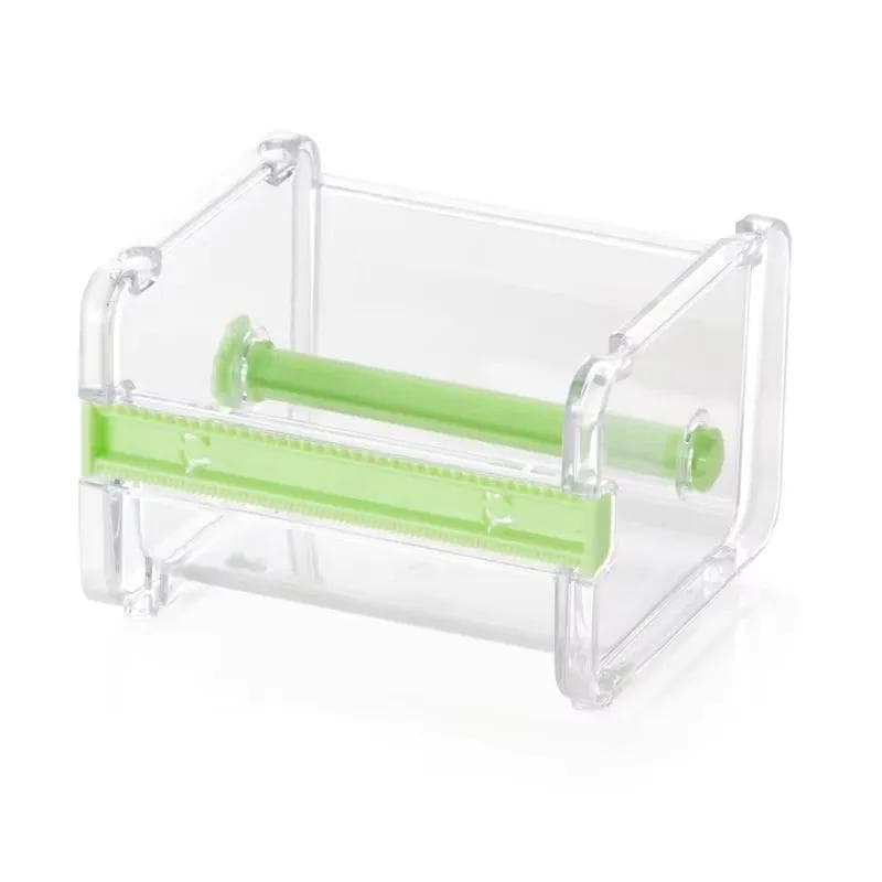 Creative Washi Tapes Cutter Set Tape Tool Transparent Tape Holder TapeDispenser School Supplies Office Stationery For Student green