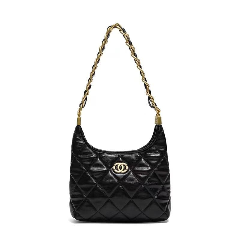 Diamond-shaped Chain Underarm Bag for Women, A High-end Texture Soft Leather Large-capacity Single-shoulder Bag for Autumn Small