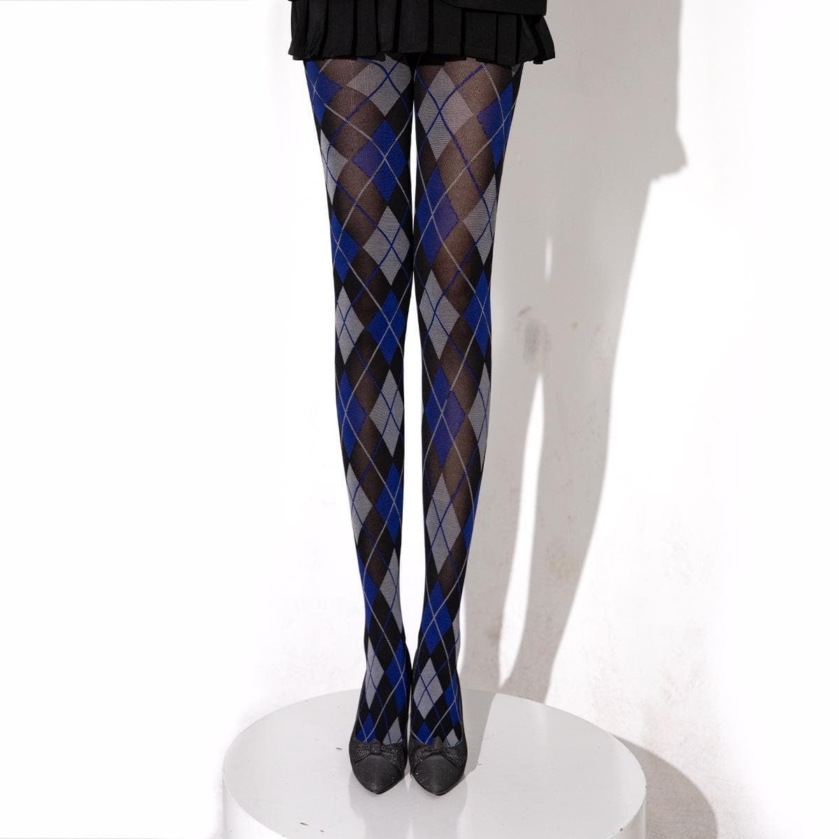 Plaid Tights Pantyhose Women Retro JK Japanese Style Thigh High Stockings Lingerie Sexy Stockings Women Tights Pantyhose One Size