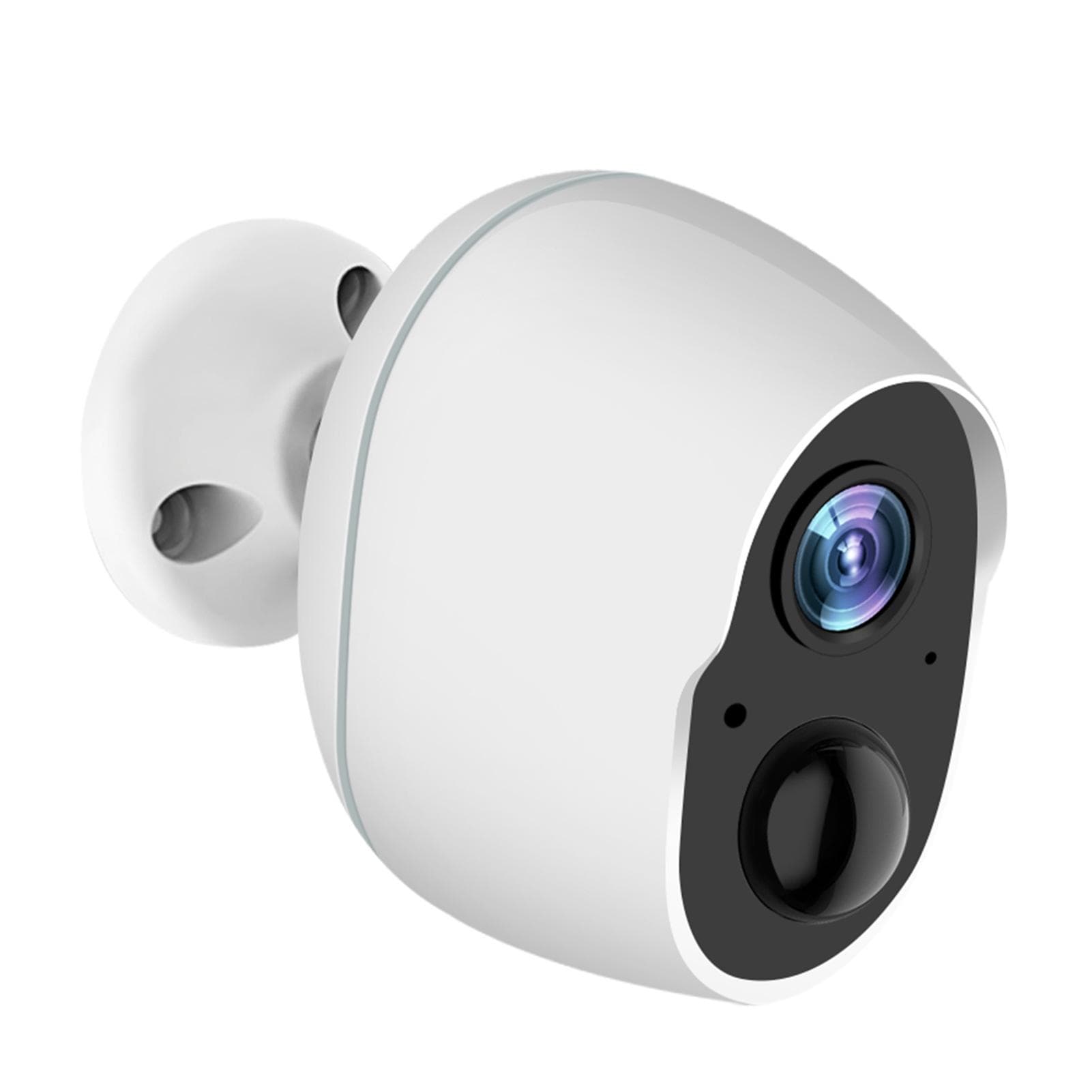 Rechargeable Battery Security Camera 2.4G WiFi Wireless 1080P Home Surveillance Camera Outdoor with white