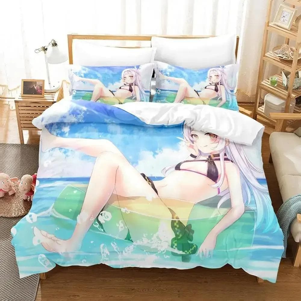 Top Murasaki Shion Bedding Set Single Twin Full Queen King Size Bed Set Adult Kid Bedroom Duvet cover Sets Anime Kawaii Girl Bed 70x133cm 2pcs