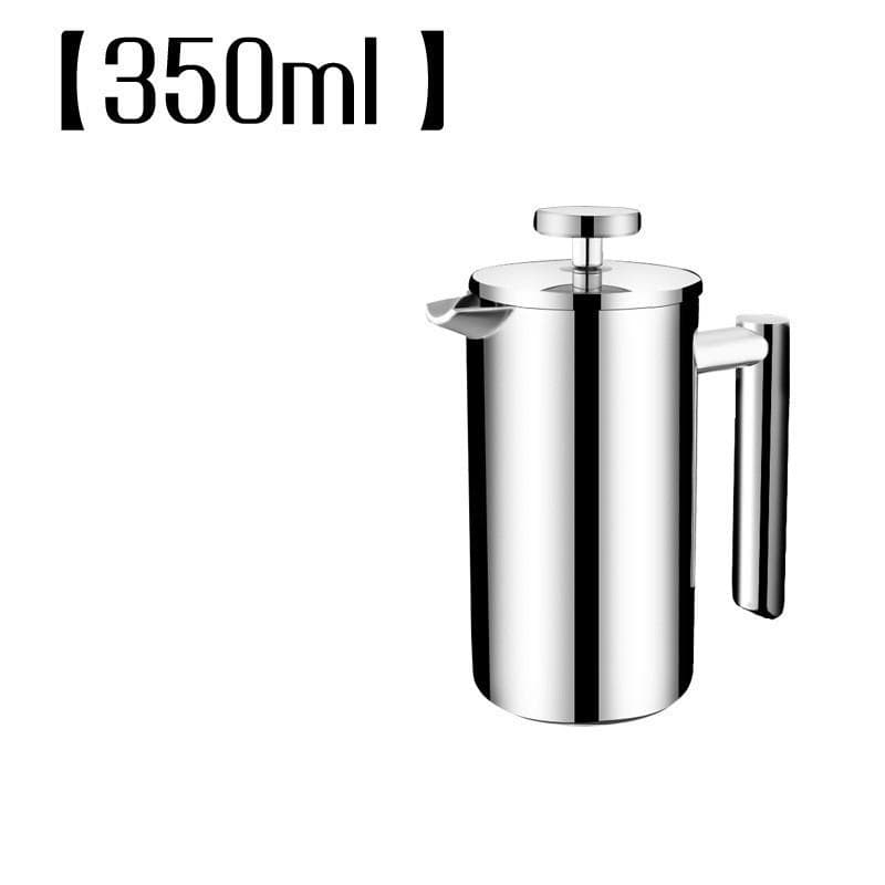 1000ml Stainless Steel 304 Double Layer French Presse Coffee Pot Larger Capacity Manual Cafe's Maker 350ML