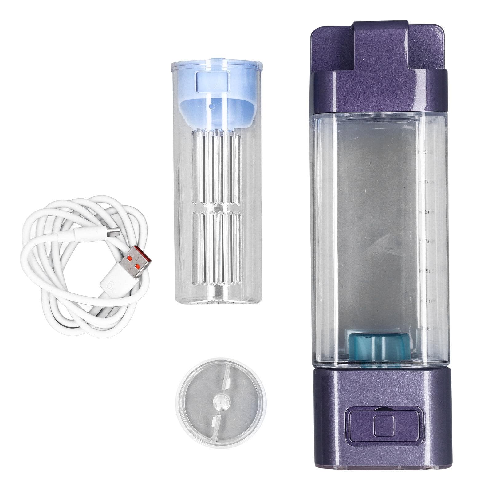 350ml 5V Square Hydrogen Water Bottle PCTG 2000 to 9000PPb Sealed Portable Hydrogen Rich Water L