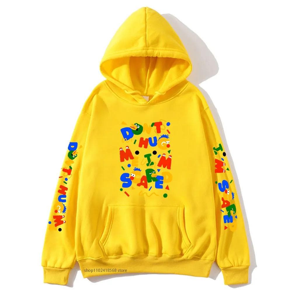 Cartoon Graphic Dont Hug Me Im Scared Hoodies Men's Sweatshirts Unisex Sudaderas for Women Clothing Harajuku Top Y2k Clothes 2XL