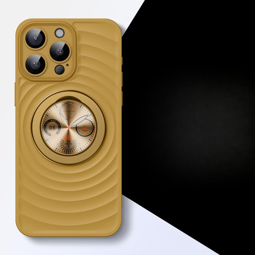 Applicable To IPhone 16 Wave Magnetic Suction Phone Case Apple 15 Creative Watch Stand 14 Matte Anti-fall Protection Case iPhone16plus