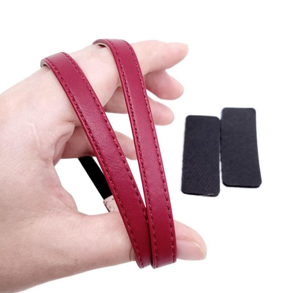 Anti-skid Straps Leather Fixed Shoes Strap High Heels Holding Anti-Loose Shoe Belt Bundle Shoelace matte wine red