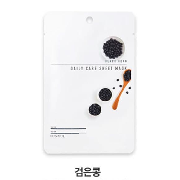 eunyul Daily Care Sheet Mask Pack 12 types (15 Options) Black bean 10PCS