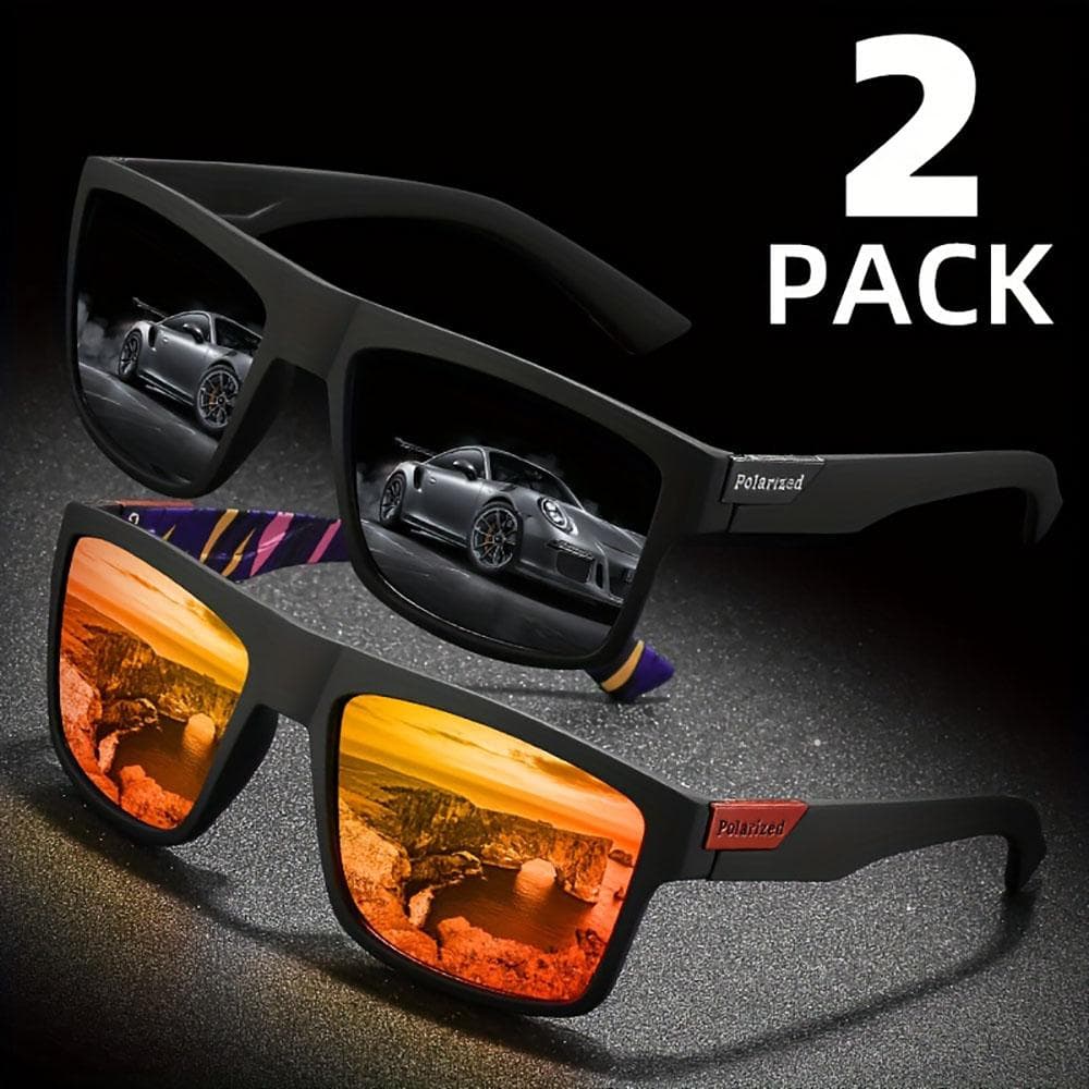 1/2pcs Fashion Sports Glasses for Men UV Protection Driving Bicycle Fishing Lightweight Comfortable