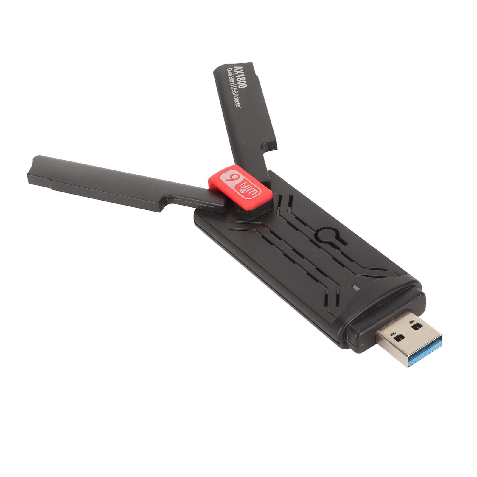 1800Mbps Dual Band WiFi Adapter with Dual 3dbi Antennas 2.4GHz 5GHz USB3.0 Interface WiFi 6 Adapter