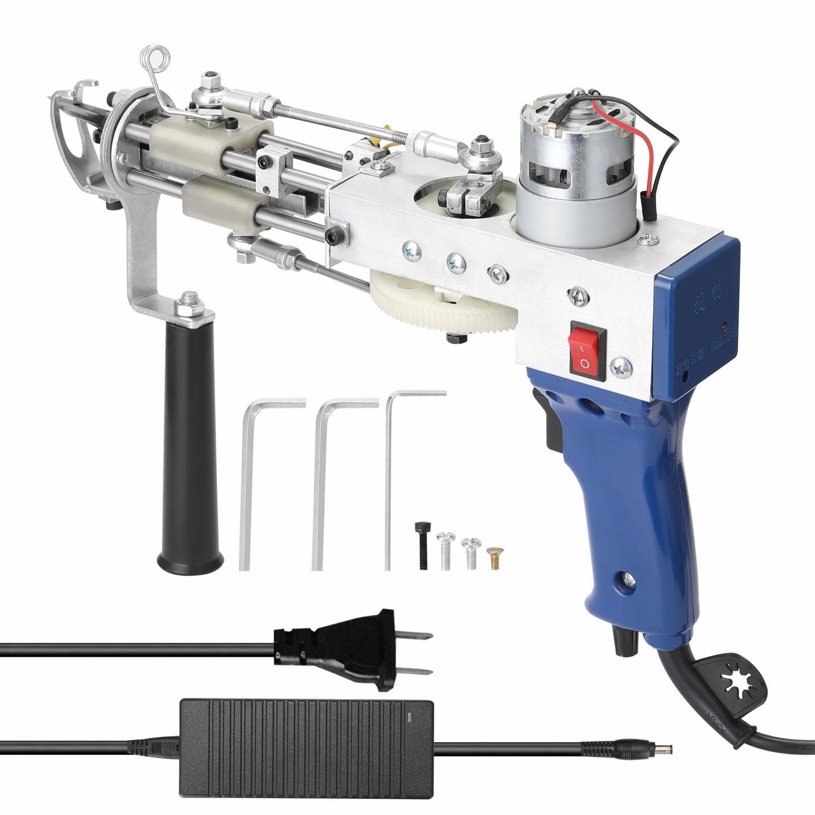 Electric Carpet Tufting Weaving Machine Professional Flocking Device Industrial Embroidery Tool US Plug multicolour