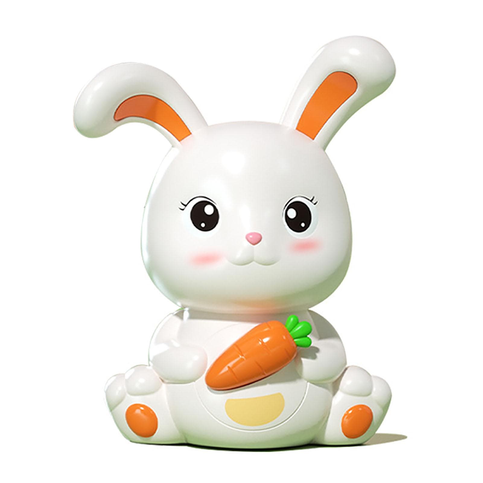 Piggy Bank Plastic Cute Rabbit Shape Fall Prevention Large Capacity Bunny Money Box for Children