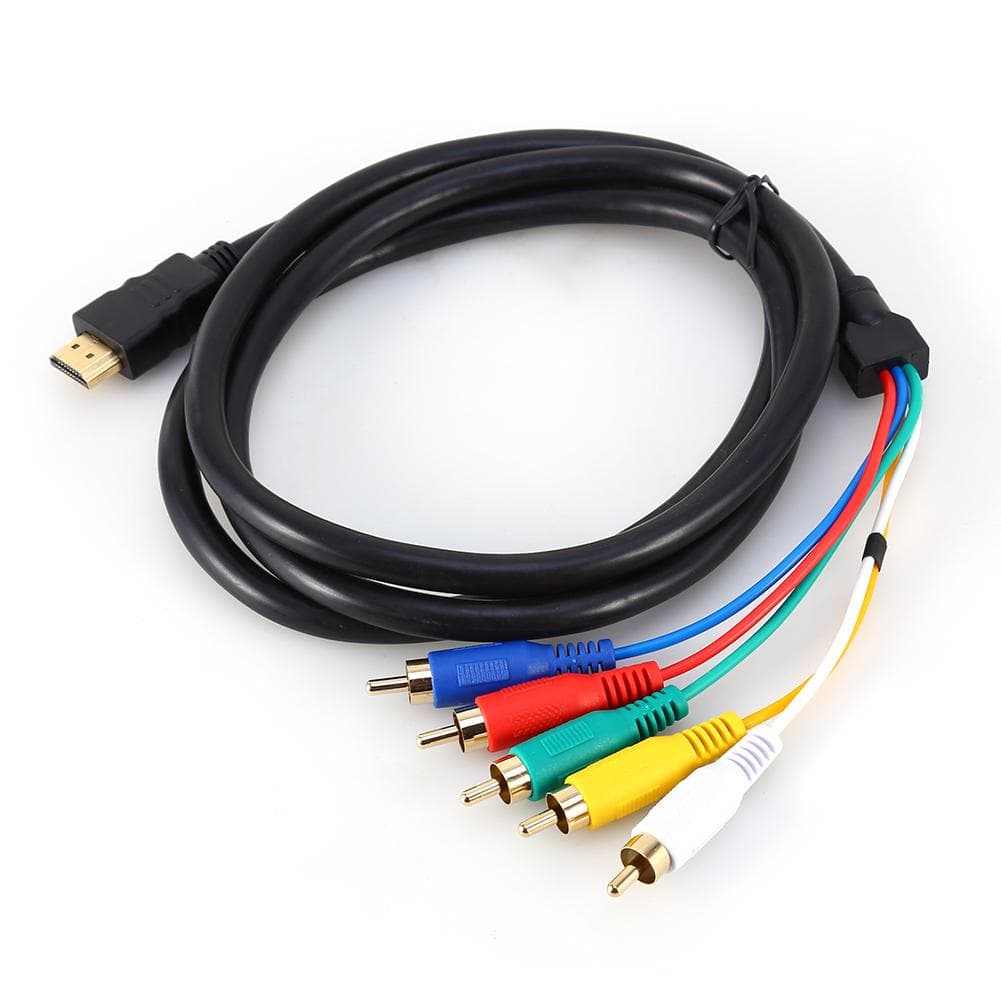 .5M 5Ft HD 1080P HDMI Male to 3 RCA AV o Video Converter Cable Cord Adapter