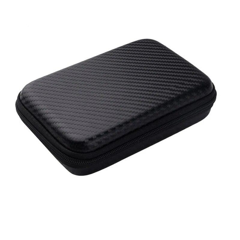 Data Cable Storage Bag Portable Mobile Phone Charger Protection Mobile Hard Disk Bag Folding Portable Min U Disk Storage Pocket black