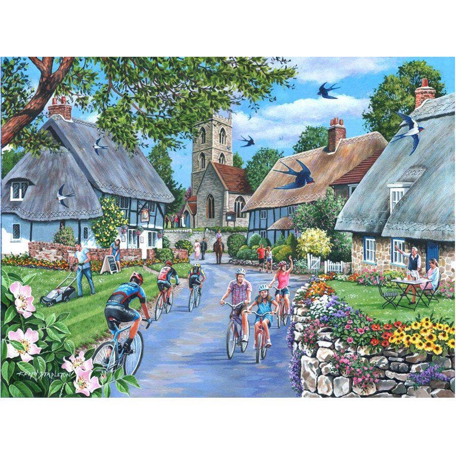 5D DIY Full Round Drill Diamond Painting Beautiful Country Scenery Cross Stitch 20X30CM
