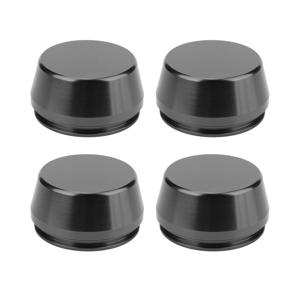 4pcs 56mm2.2in Universal Wheel Rim Center Cap Hub Cover Aluminum Modified Part(Black)