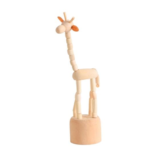 Practical Educational Sturdy Wooden Puppet Precisely Detail Ornament for Gifts