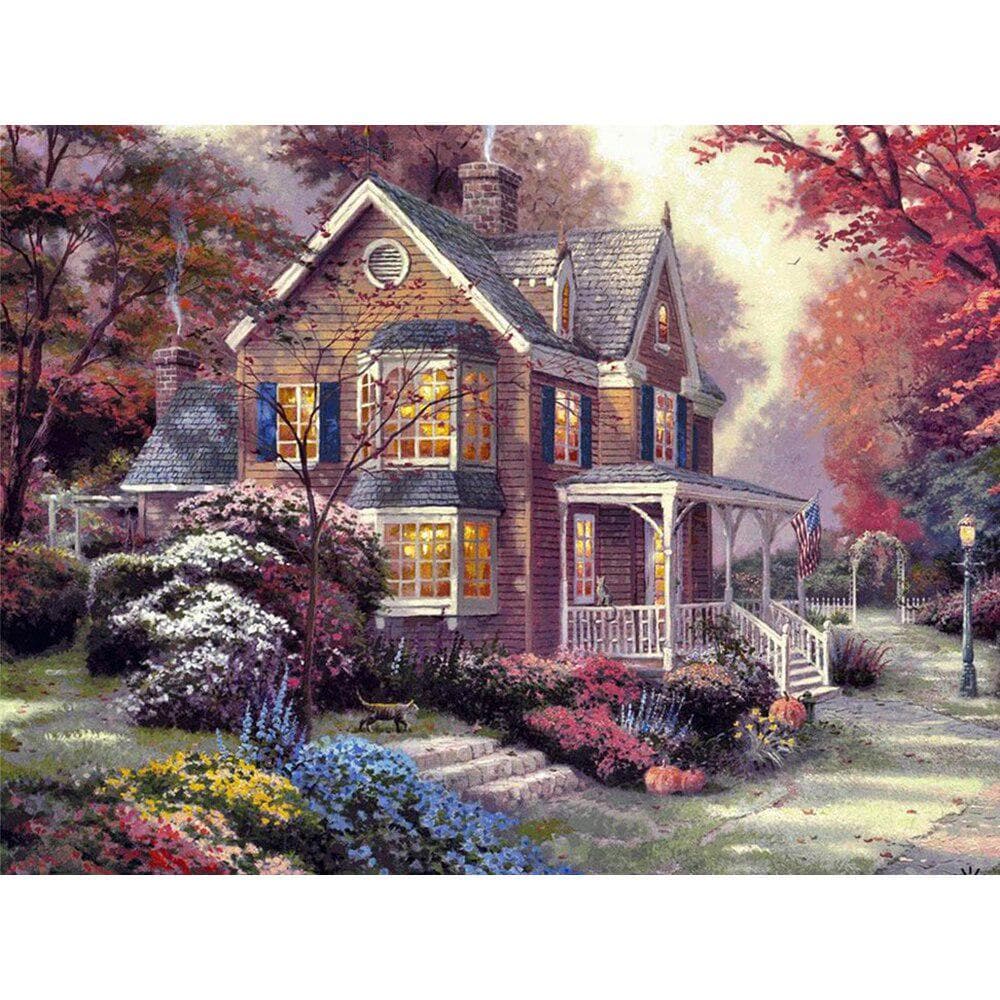 DIY Diamond Embroidery Landscape Full Round Diamond Painting Cross Stitch Rhinestone Scenery Picture 20X30CM
