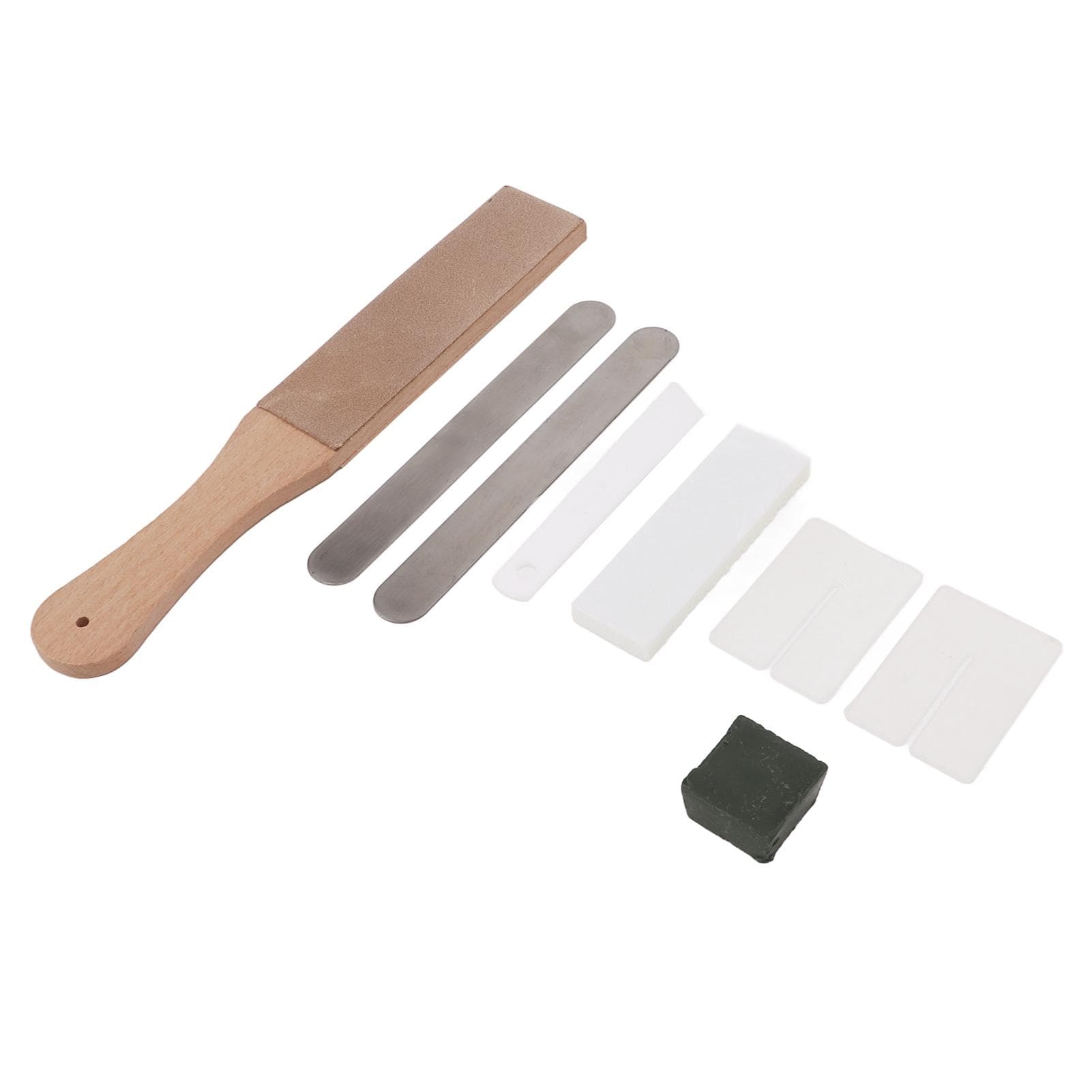 Leather Stropping Kit Complete Tools Double Sided Leather Paddle Honing Strop Set for DIY Leather Type A