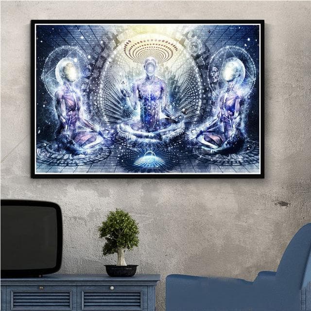 Alex Grey Psychedelic Trippy Tree Life PicturesWall Art Canvas Prints Painting Bedroom Abstract Poster Modern Home Decoration 60X80cm Unframed