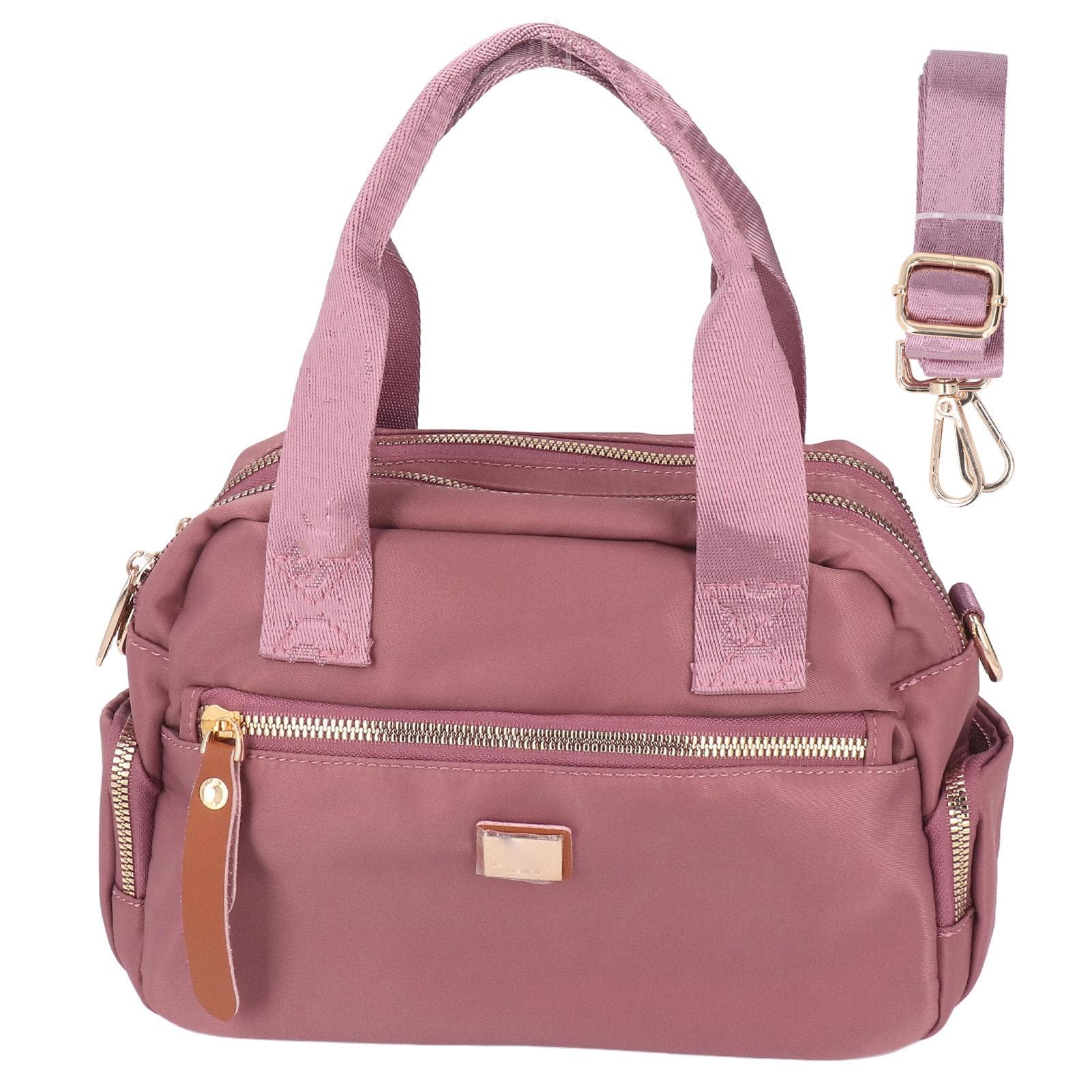 Handbag Hand Bag Long Strap Pretty Design Nylon Single Shoulder Purse for Beach Party Travel Black 27x11x18cm / 10.63x4.33x7.09in purple