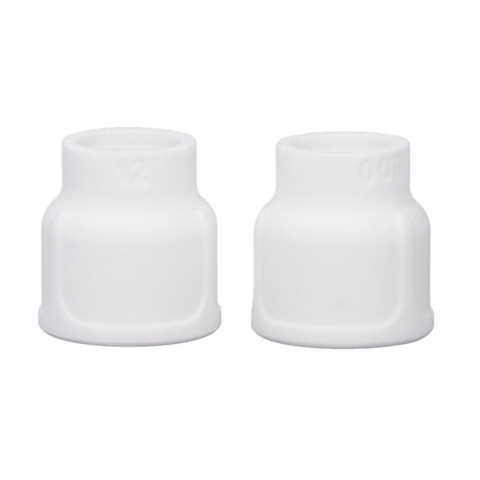 2Pcs Tig Welding Cups White Ceramic Welding Torch Cup Ceramic Nozzle Accessory Kit for DB SR WP 9
