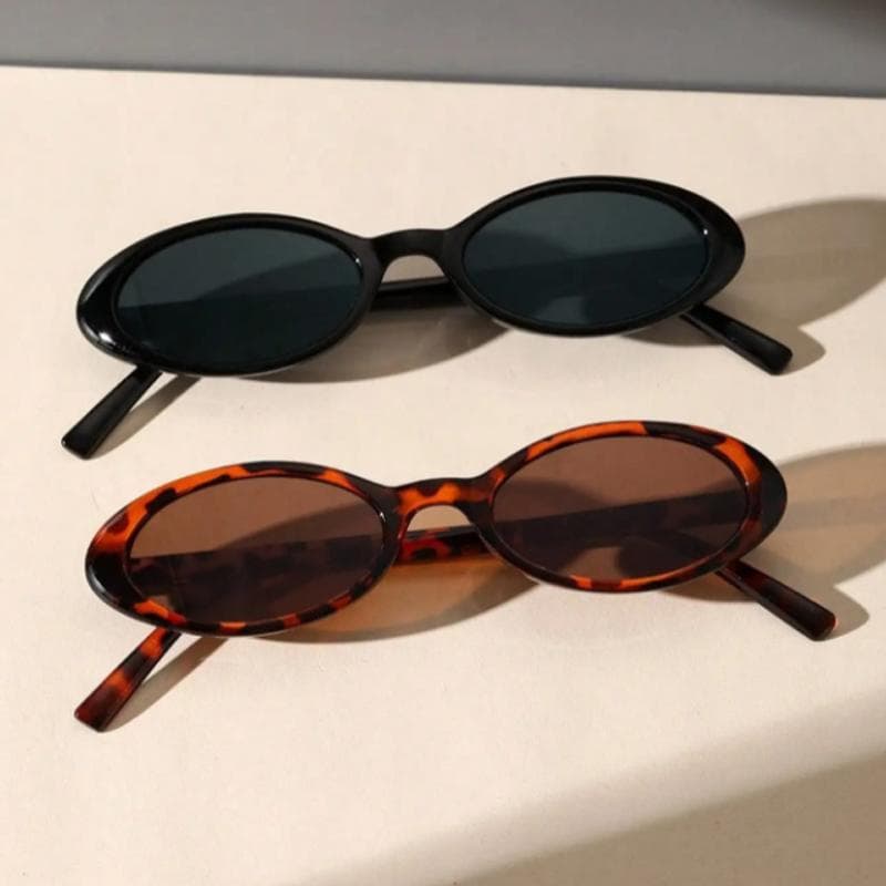 3PCS Plastic Small Frame Oval Classic Fashion Sunglasses For Outdoor Travel Driving Seaside Holidays show as picture