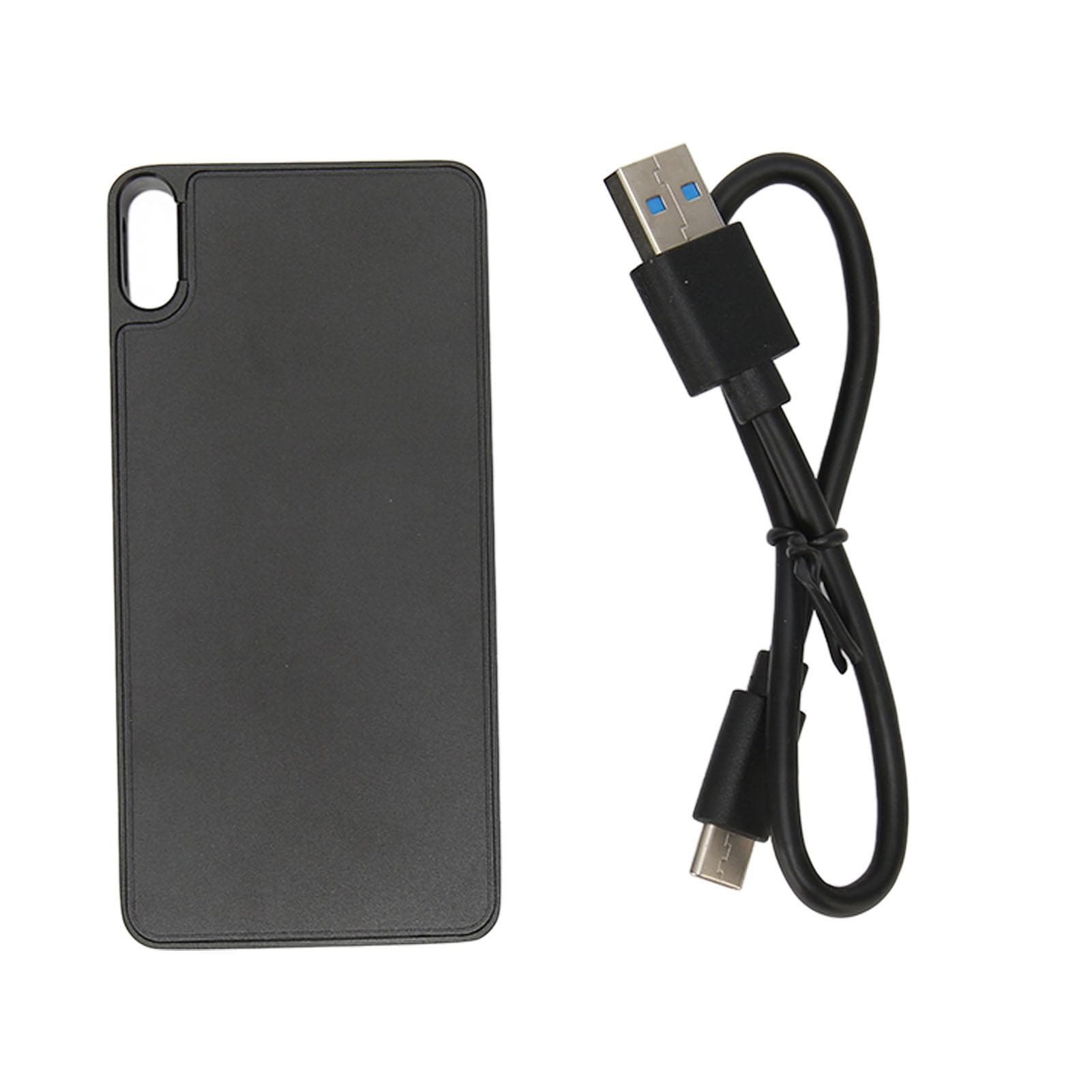 Mobile Hard Drive M.2 NGFF to Type C 10Gbps Metal Portable SSD for Windows 10 8.1 8 7 for OS X for 128GB black