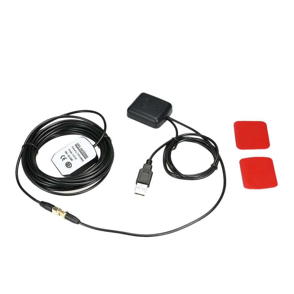 Car GPS Signal Antenna Amplifier Booster with GPS Receiver + Transmitter 30DB for Phone Navigator black