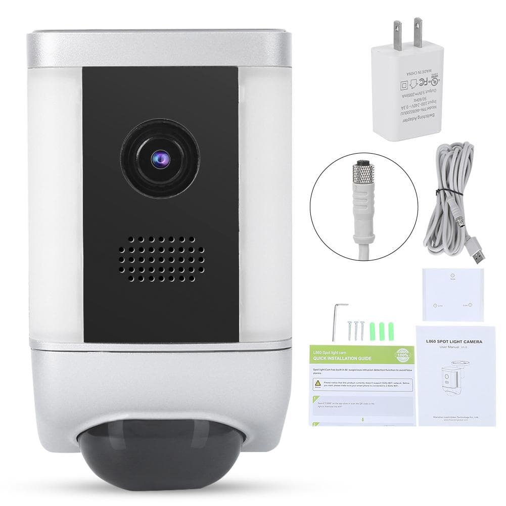 Freecam L860 1080P Wifi Camera Spotlights Night Vision 2‑Way Audio IP55 for Home Security