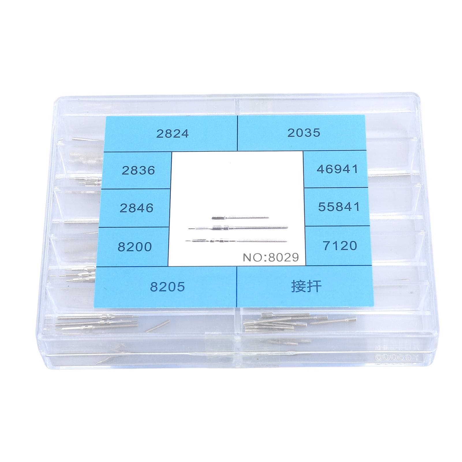 54pcs 9 Size Watch Winding Stem Accessory Repair Tool Stainless Steel Watch Winding Stem for 2846
