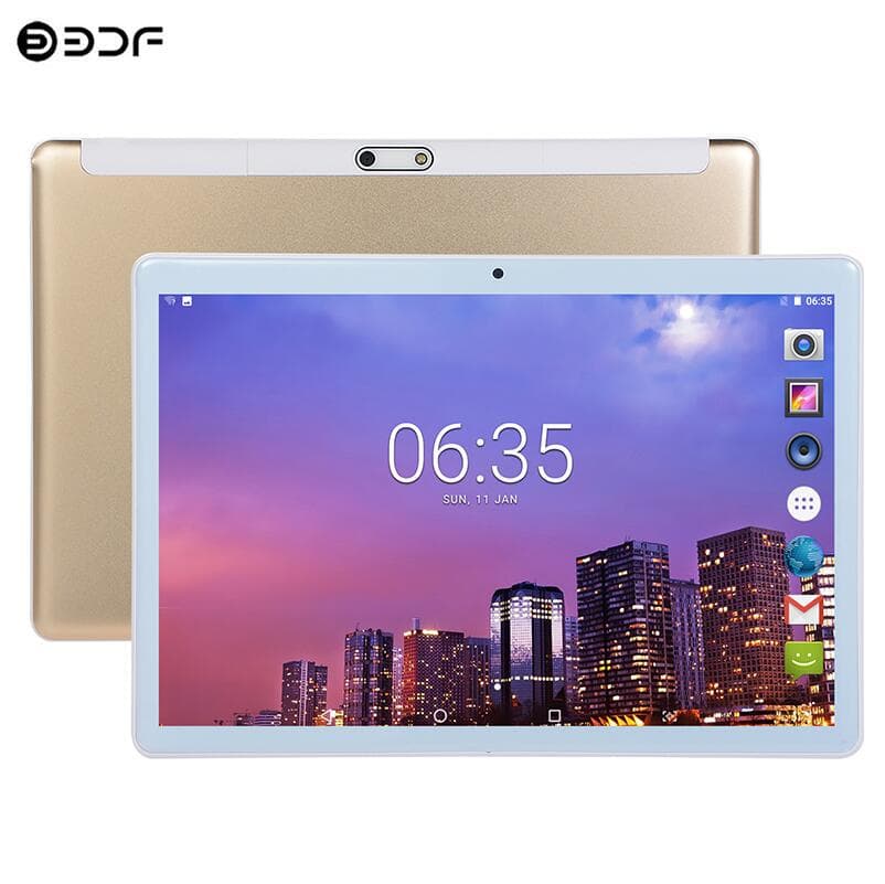 2024 BDF S10 Android11 4GB RAM 64GB ROM Tablet PC Computer US Plug gold