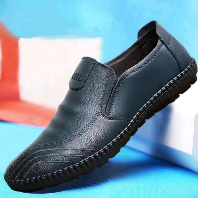 Spring Men's Round Toe Artificial Casual Shoes Breathable Men's Business Leather Shoes 44