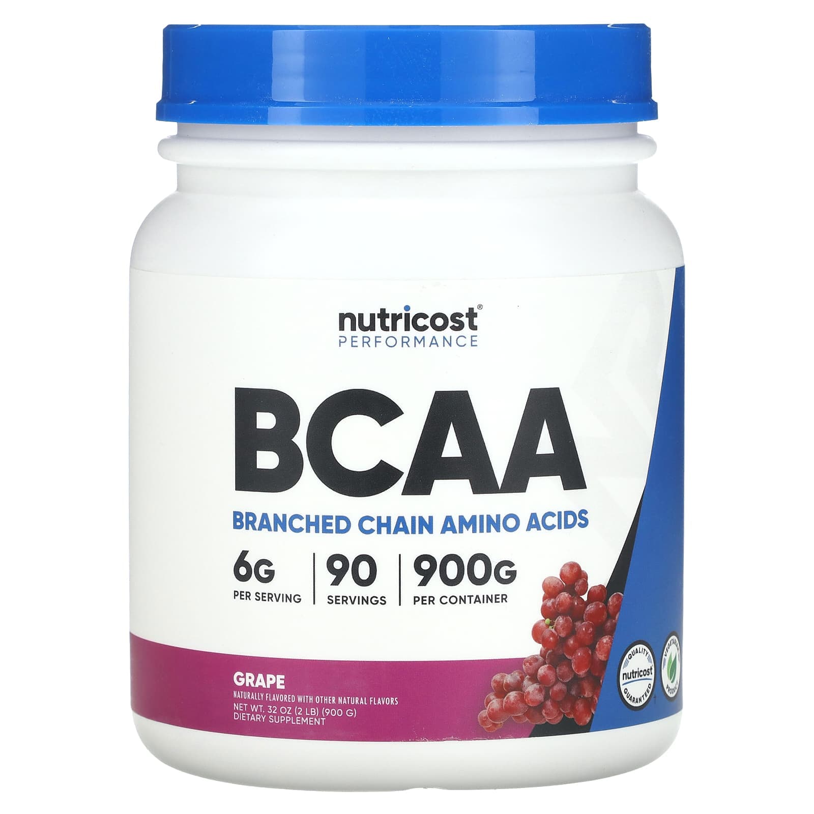 Nutricost, Performance, BCAA, Grape Flavor, 2 lb (900 g)
