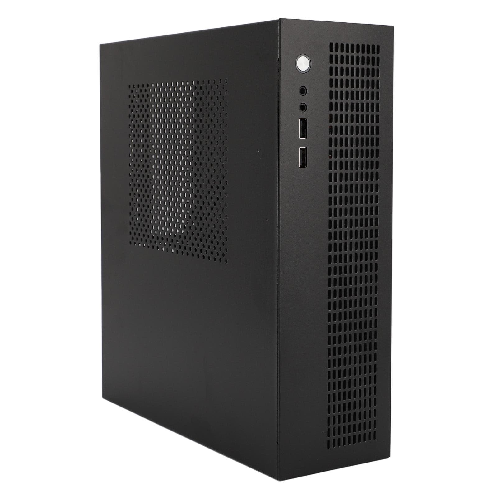 MATX ITX Mini PC Case USB2.0 Interface Dual Cooling Fan Support SSD HDD Small Computer Case with