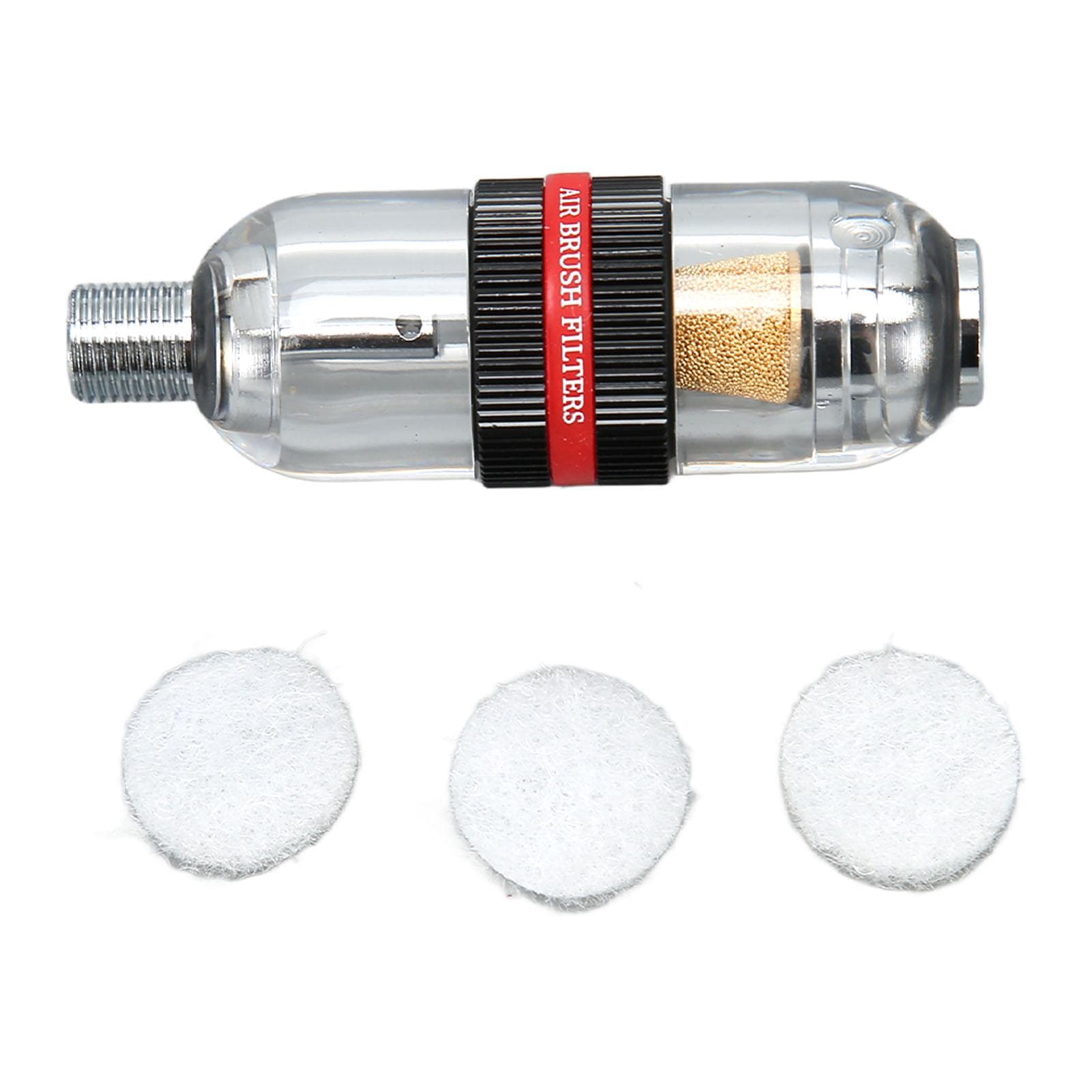 Water Oil Separator with 3 Filter Cotton Easy to Install Airbrush Filter Replacement for Spray Gun
